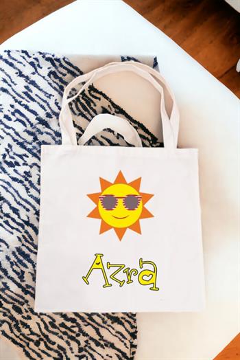 Güneş Temalı İsimli Plaj Çantası