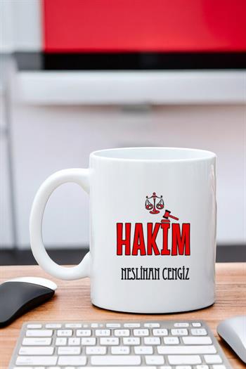 Hakime Hediye Beyaz Kupa Bardak
