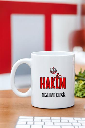 Hakime Hediye Beyaz Kupa Bardak