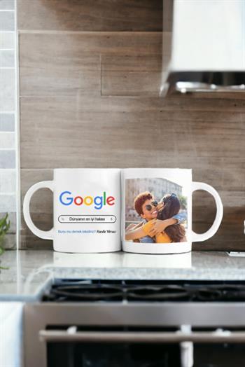 Halaya Hediye Google Tasarım Esprili Beyaz Kupa Bardak