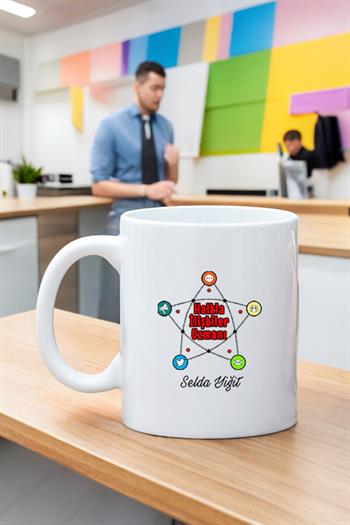 Halkla İlişkiler Uzmanına Hediye Beyaz Kupa Bardak