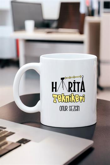 Harita Teknikerine Hediye Beyaz Kupa Bardak