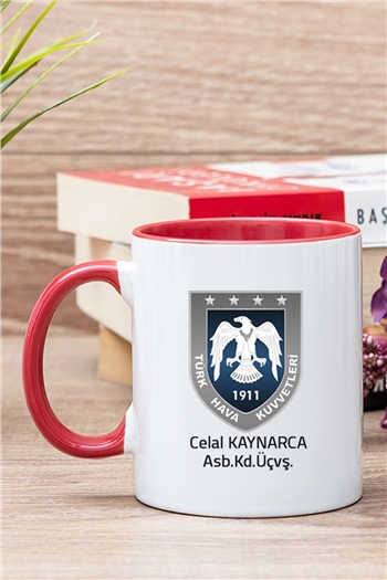 Hava Kuvvetleri İçi Renkli Kupa Bardak