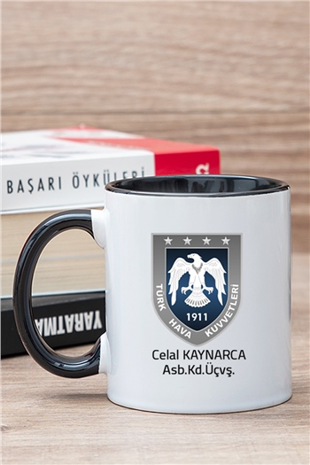 Hava Kuvvetleri İçi Renkli Kupa Bardak