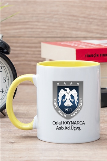 Hava Kuvvetleri İçi Renkli Kupa Bardak