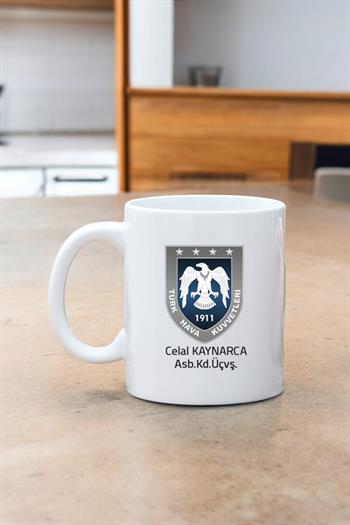 Hava Kuvvetleri Logolu Beyaz Kupa Bardak