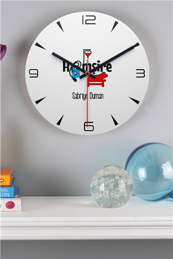 Hemşire Ahşap Duvar Saati