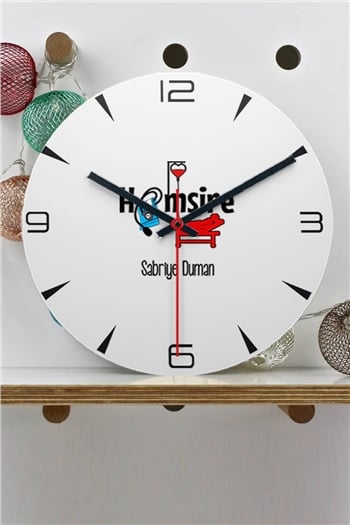 Hemşire Ahşap Duvar Saati