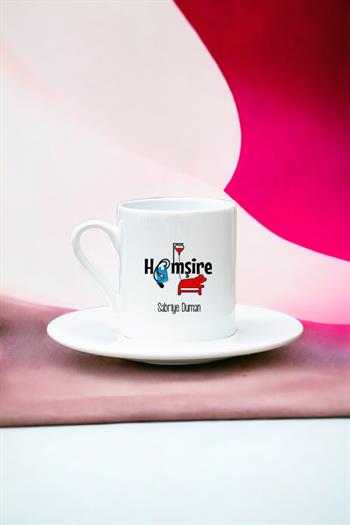 Hemşire Beyaz Türk Kahvesi Fincanı