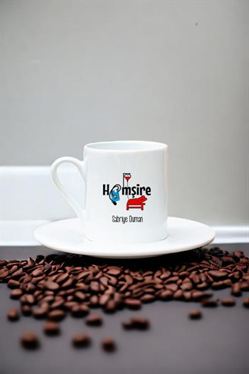 Hemşire Beyaz Türk Kahvesi Fincanı