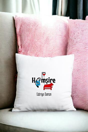 Hemşire Saten Kare Yastık