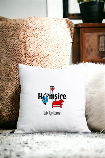 Hemşire Saten Kare Yastık