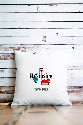 Hemşire Saten Kare Yastık