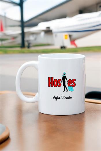 Hostese Hediye Beyaz Kupa Bardak