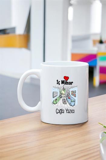 İç Mimara Hediye Beyaz Kupa Bardak