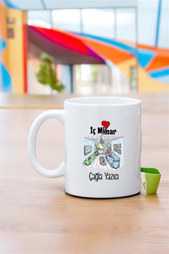 İç Mimara Hediye Beyaz Kupa Bardak