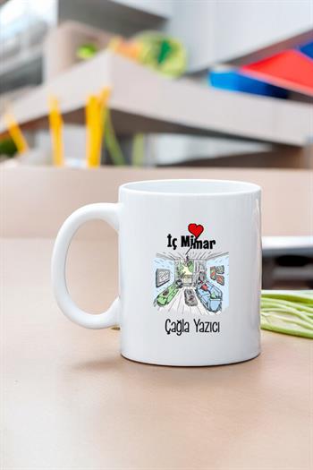 İç Mimara Hediye Beyaz Kupa Bardak