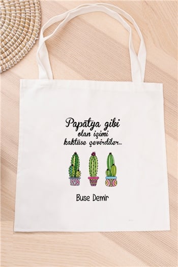 İçimi Kaktüse Çevirdiler Bez Çanta