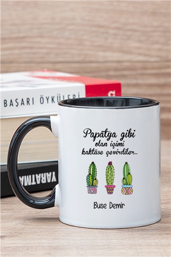 İçimi Kaktüse Çevirdiler İçi Renkli Kupa Bardak