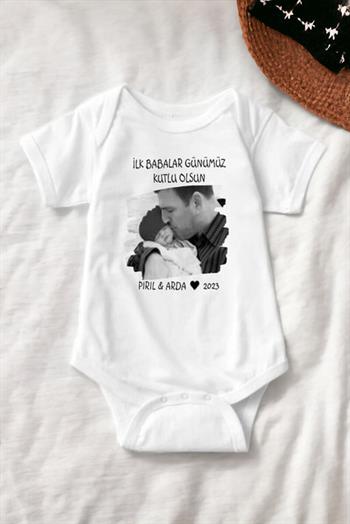 İlk Babalar Günü Hediyesi Tasarımlı Bebek Hediyesi Zıbın