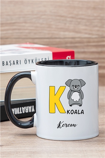 İngilizce Öğreniyorum Çocuklara Özel Baş Harfli İçi Renkli Kupa Bardak