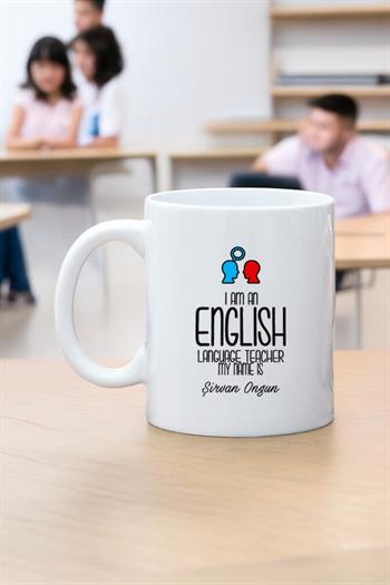 İngilizce Öğretmenine Hediye Beyaz Kupa Bardak