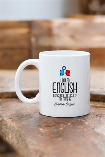 İngilizce Öğretmenine Hediye Beyaz Kupa Bardak
