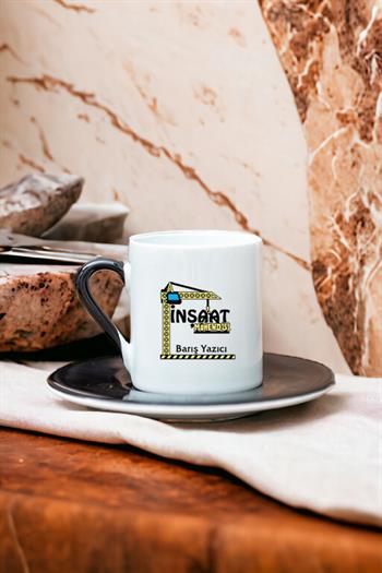 İnşaat Mühendisi Renkli Türk Kahvesi Fincanı