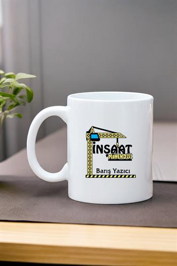 İnşaat Mühendisine Hediye Beyaz Kupa Bardak