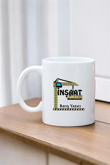 İnşaat Mühendisine Hediye Beyaz Kupa Bardak