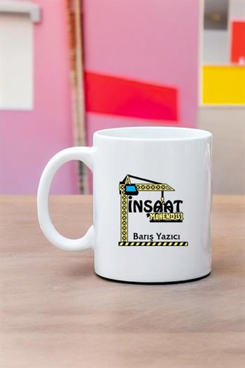 İnşaat Mühendisine Hediye Beyaz Kupa Bardak