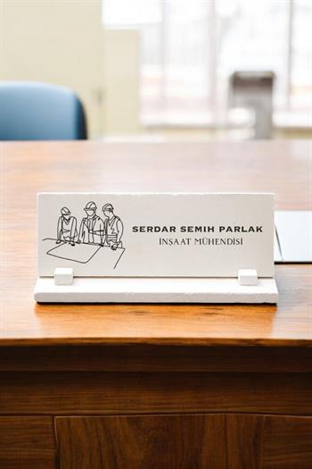 İnşaat Mühendisine Ofis Hediyesi Masa İsimliği