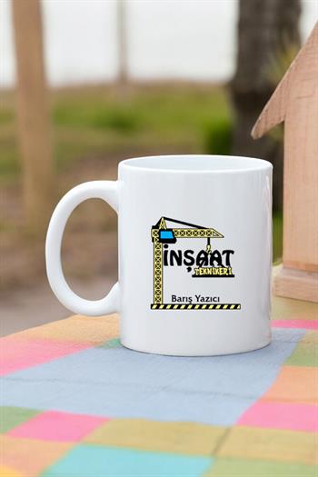 İnşaat Teknikerine Hediye Beyaz Kupa Bardak