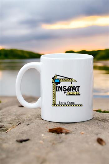 İnşaat Teknikerine Hediye Beyaz Kupa Bardak