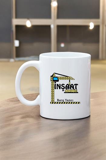 İnşaat Teknikerine Hediye Beyaz Kupa Bardak