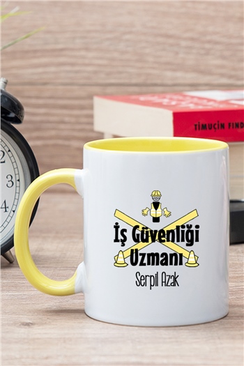 İş Güvenliği Uzmanı İçi Renkli Kupa Bardak