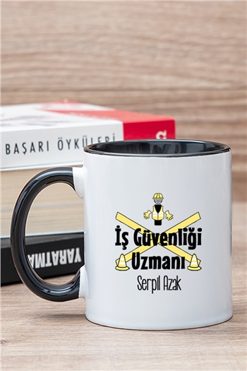 İş Güvenliği Uzmanı İçi Renkli Kupa Bardak