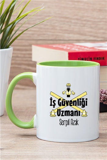 İş Güvenliği Uzmanı İçi Renkli Kupa Bardak