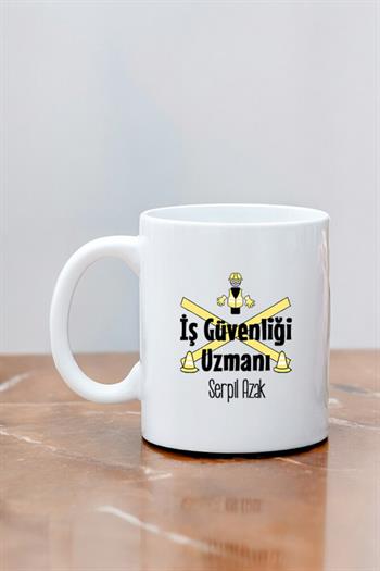 İş Güvenliği Uzmanına Hediye Beyaz Kupa Bardak