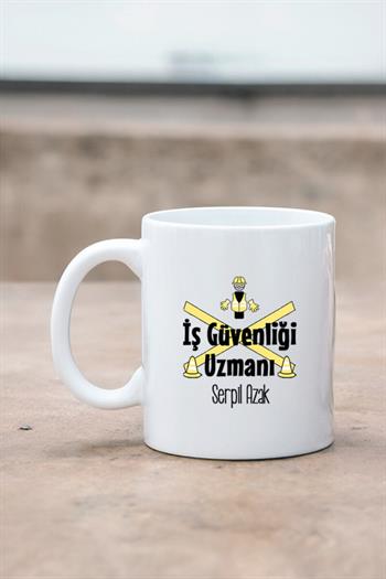 İş Güvenliği Uzmanına Hediye Beyaz Kupa Bardak