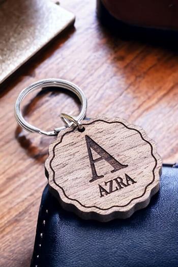 İsme Özel Lazer Kesim Ahşap Anahtarlık