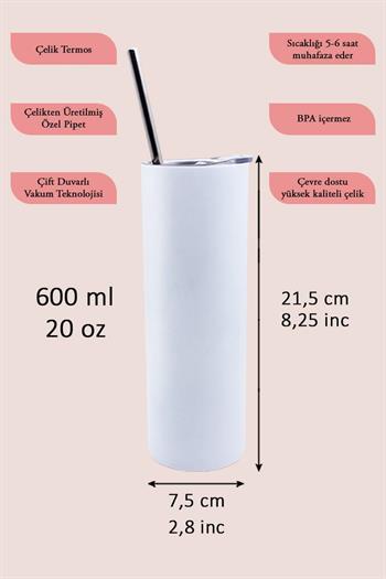 Paramediklere Hediye İsme Özel Çelik Pipetli Termos Bardak