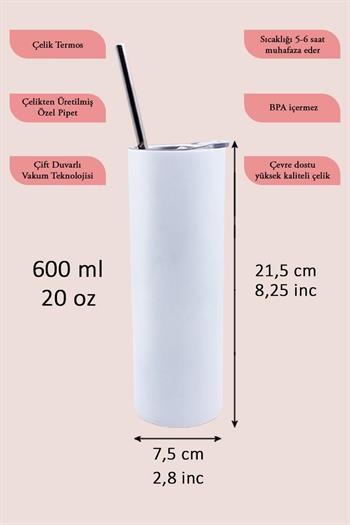 Avukata Hediye İsme Özel Çelik Pipetli Termos Bardak
