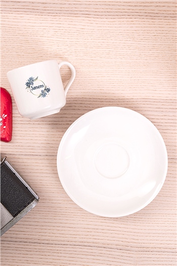 İsme Özel Çiçek Desenli Porselen Türk Kahvesi Fincanı