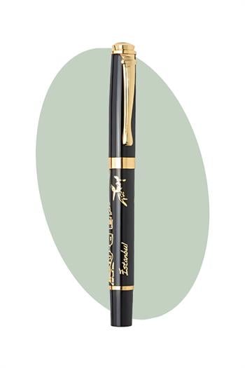 İstanbul Silueti Kabartmalı Promosyon Metal Roller Kalem 8521-Pİ-2