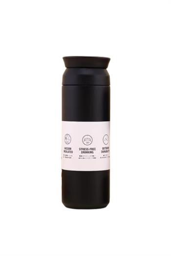 Japon Tarzı 500ml Süzgeçli Siyah Promosyon Çelik Termos 5153-EMR