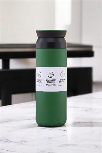 Japon Tarzı 500ml Süzgeçli Yeşil Promosyon Çelik Termos 5153-EMR