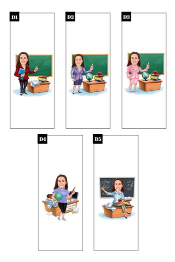 Kadın Öğretmene Öğretmenler Günü Hediyesi Karikatürlü Çerçeve