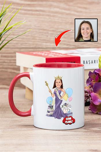 Kadına Doğum Günü Hediyesi Karikatürlü Kupa Bardak