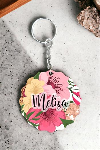 Kadınlar için Kişiye Özel Hediye Çiçek Tasarım Anahtarlık